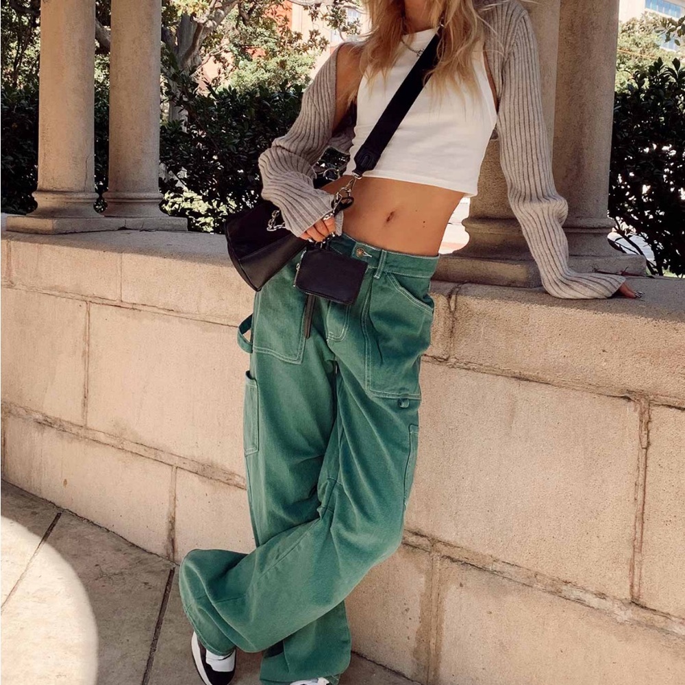 Lioness Green Wide Leg Pants
